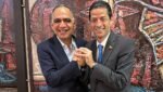 Alcalde de Santa marta Carlos Pinedo y el señor Ministro de comercio Mauricio Gómez